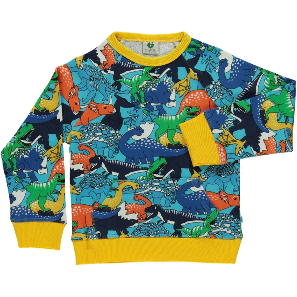 Smafolk Dinosaur Sweatshirt - 5-6 Years (116cm)-Warehouse Find-Modern Rascals