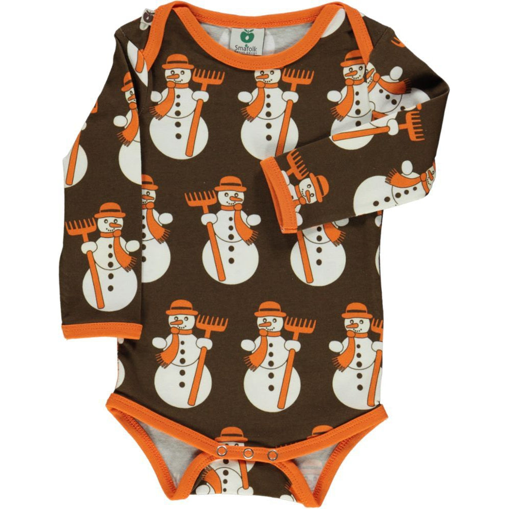 Smafolk Snowperson Long Sleeve Onesie - 1 Left Size 0-3 months-Warehouse Find-Modern Rascals