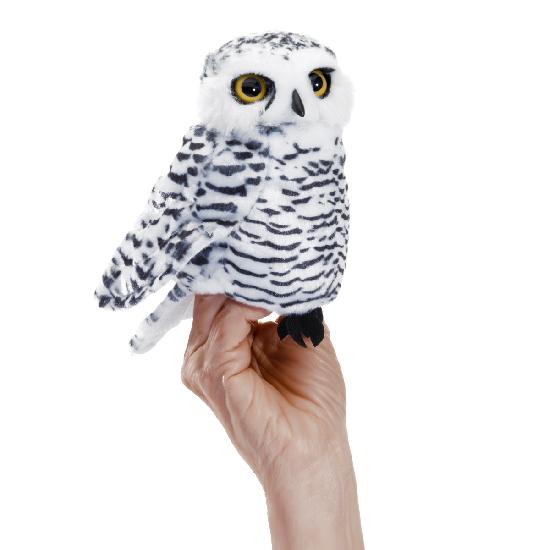 Small Snowy Owl Puppet-Folkmanis Puppets-Modern Rascals