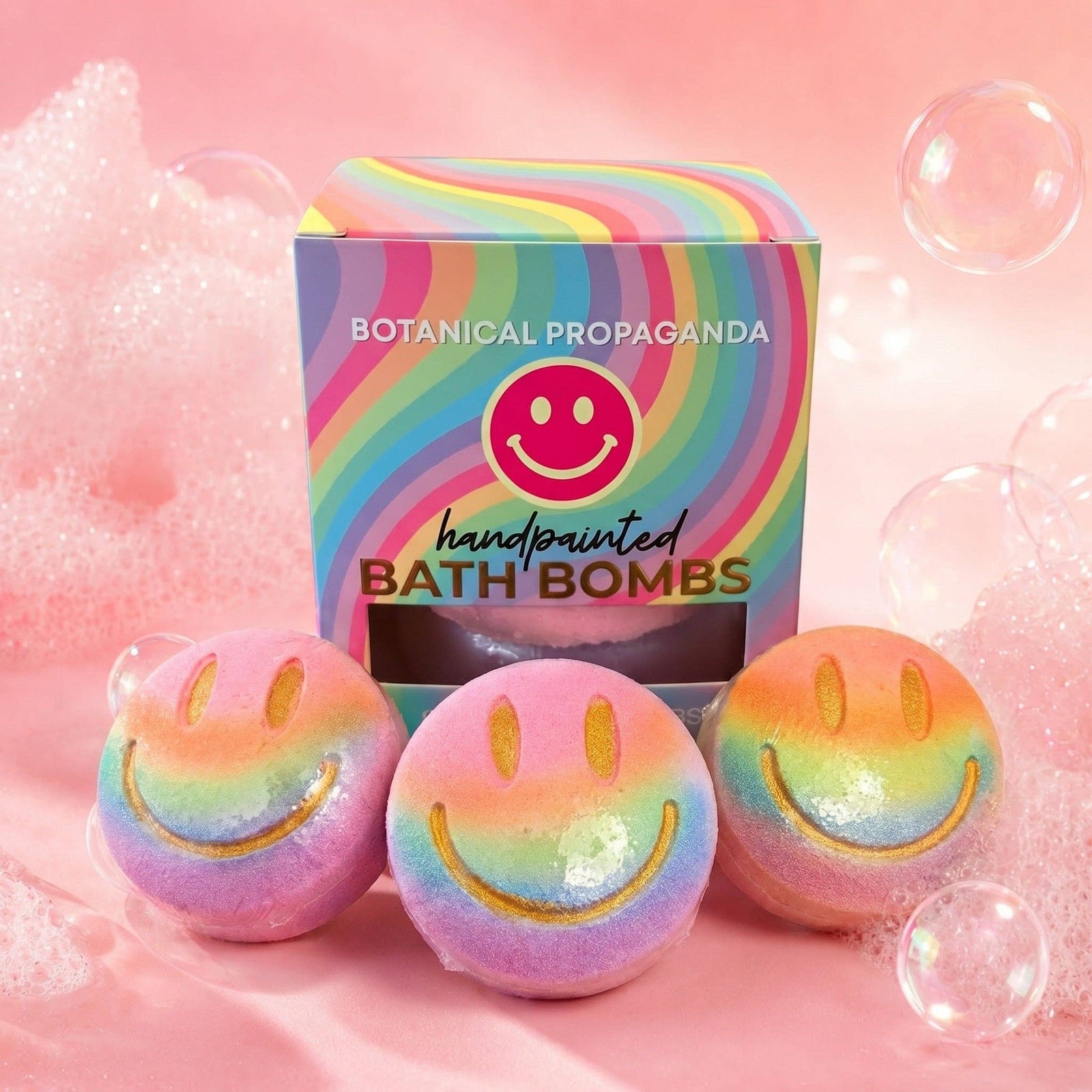 Smiley Luxury Hand painted Boxed Bath Bomb Set-Botanical Propaganda Bath & Body-Modern Rascals