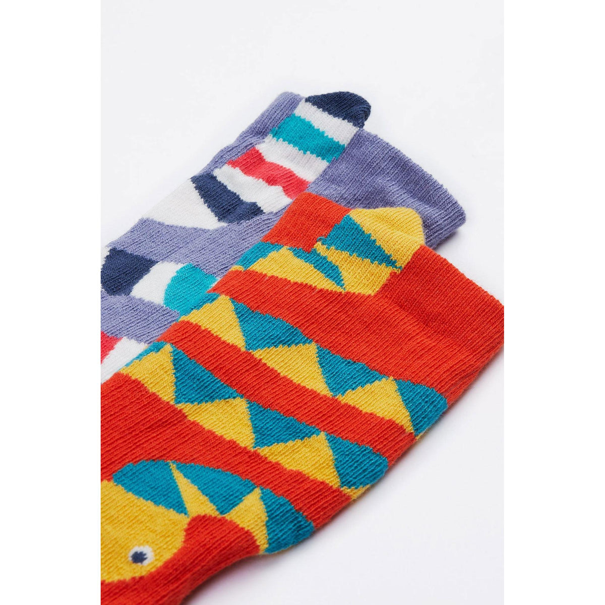 Snake / Lemur Character Socks - 2 Pack - 1 Left Size 2-4 years-Frugi-Modern Rascals