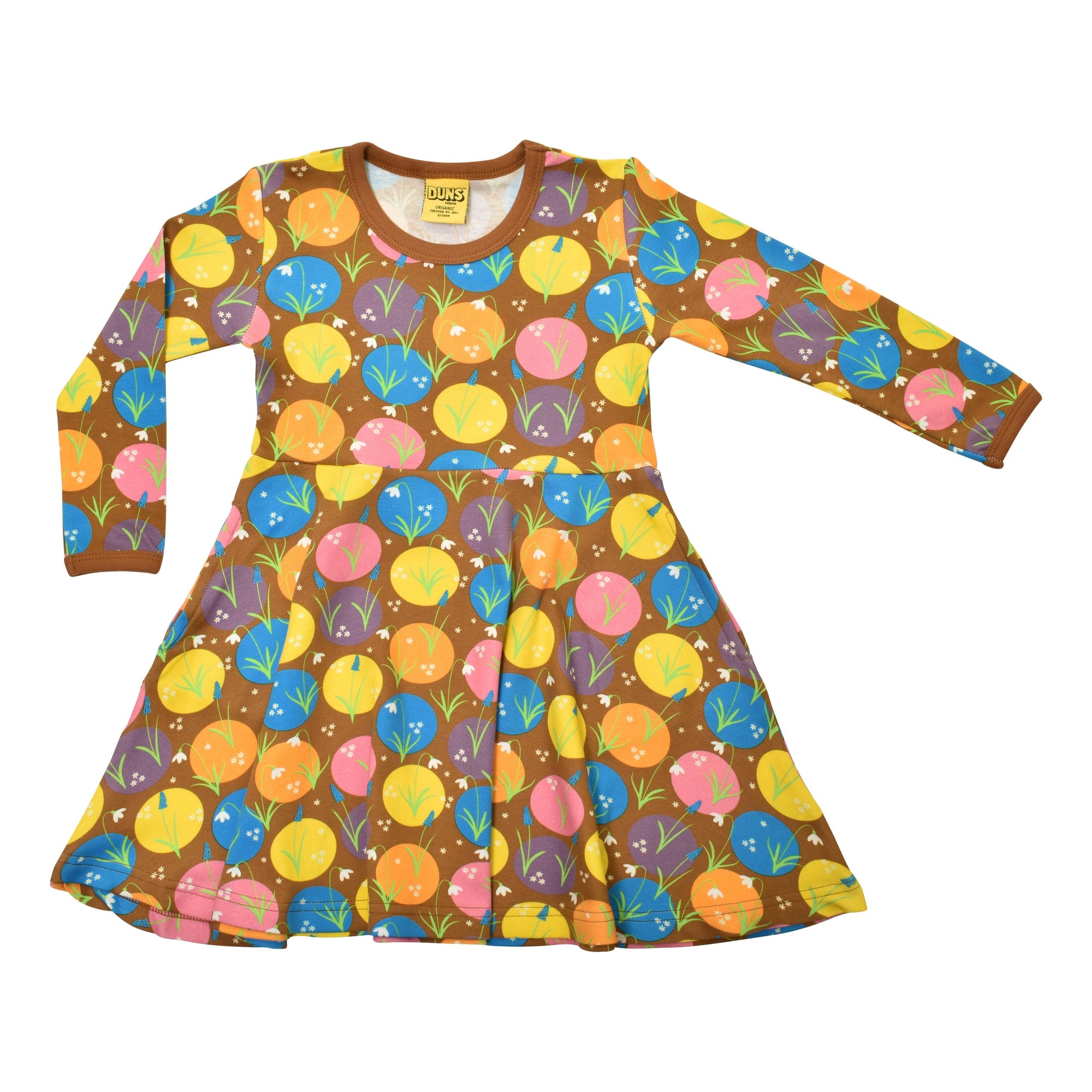 Snowdrops Long Sleeve Skater Dress-Duns Sweden-Modern Rascals