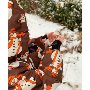 Snowperson Two-Zipper Snowsuit in Brown-Smafolk-Modern Rascals