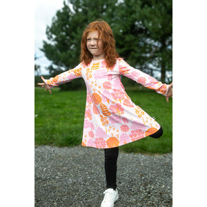 SOFIA Long Sleeve Dress - Park in Soft Pink Orange-PaaPii-Modern Rascals