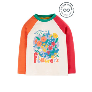 Soft White / Flowers Tamar Raglan-Frugi-Modern Rascals