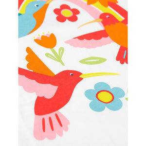 Soft White/Hummingbird Tamar Raglan T-Shirt - 2 Left Size 2-3 & 5-6 years-Frugi-Modern Rascals