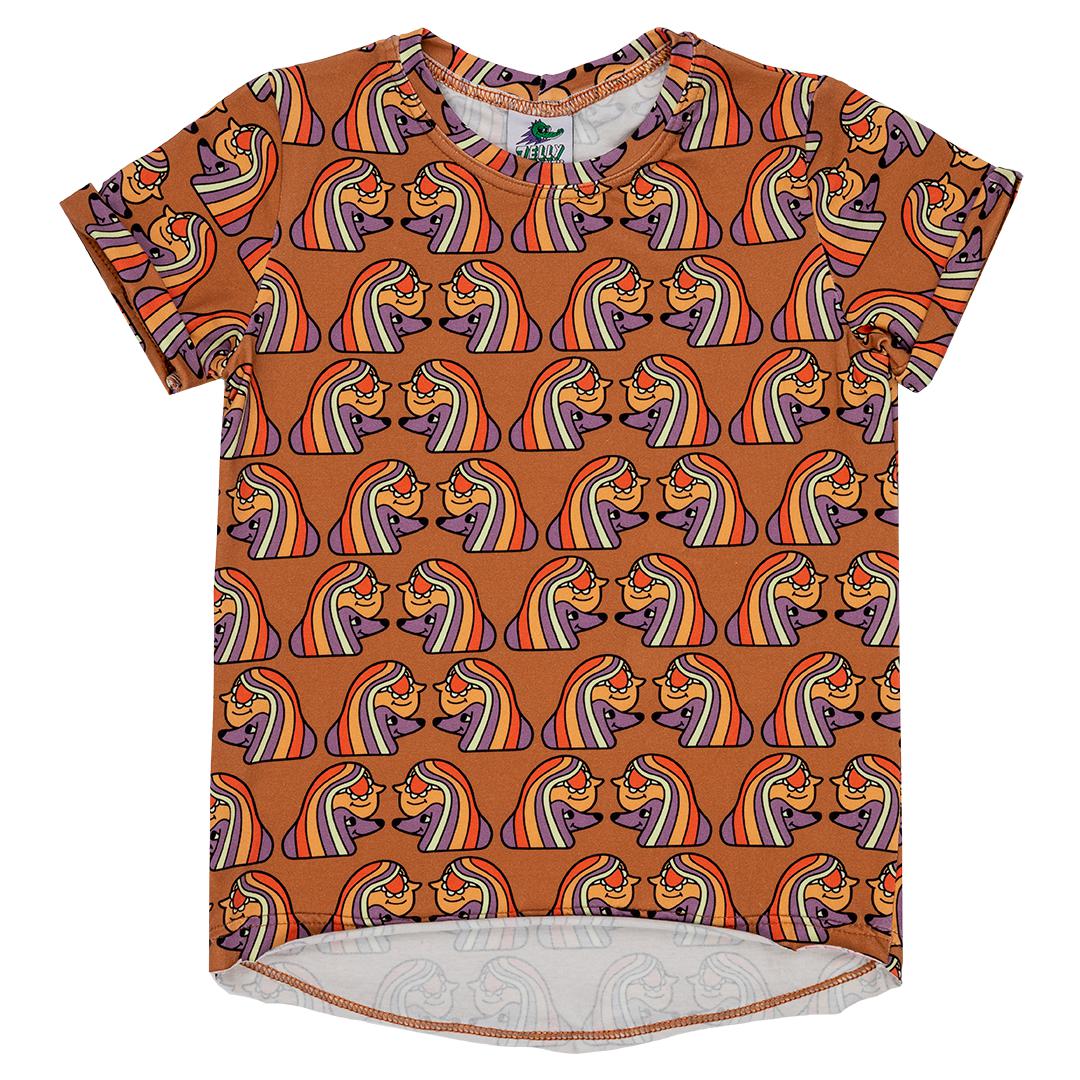 Soulmates Short Sleeve Shirt - Brown - 1 Left Size 11-13 years-Jelly Alligator-Modern Rascals