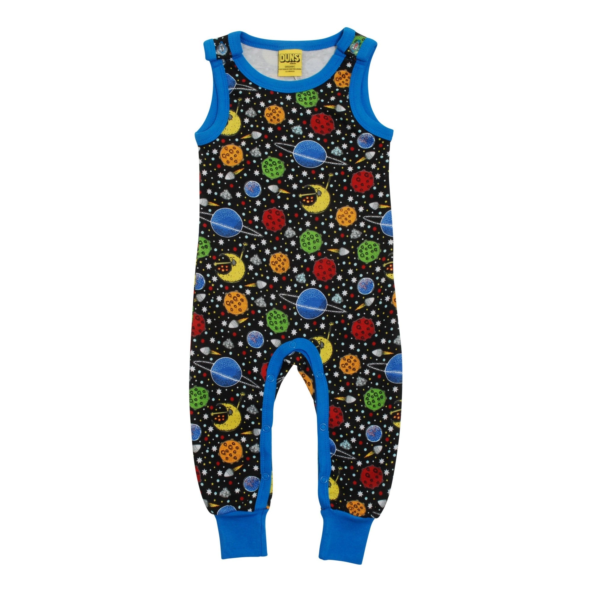 Space Dungarees - 1 Left Size 3-4 years-Duns Sweden-Modern Rascals