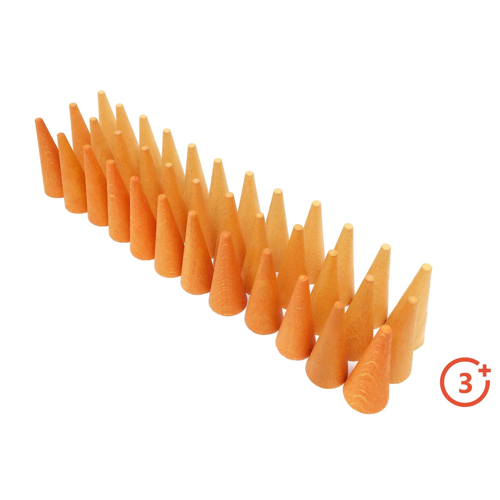 SPARE PARTS - Grapat Loose Parts Mini Cones - 36 pieces in Oranges-Grapat-Modern Rascals