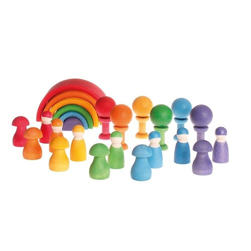 Spare Parts - Grimms Sorting Game Rainbow Mushrooms-Grimms-Modern Rascals