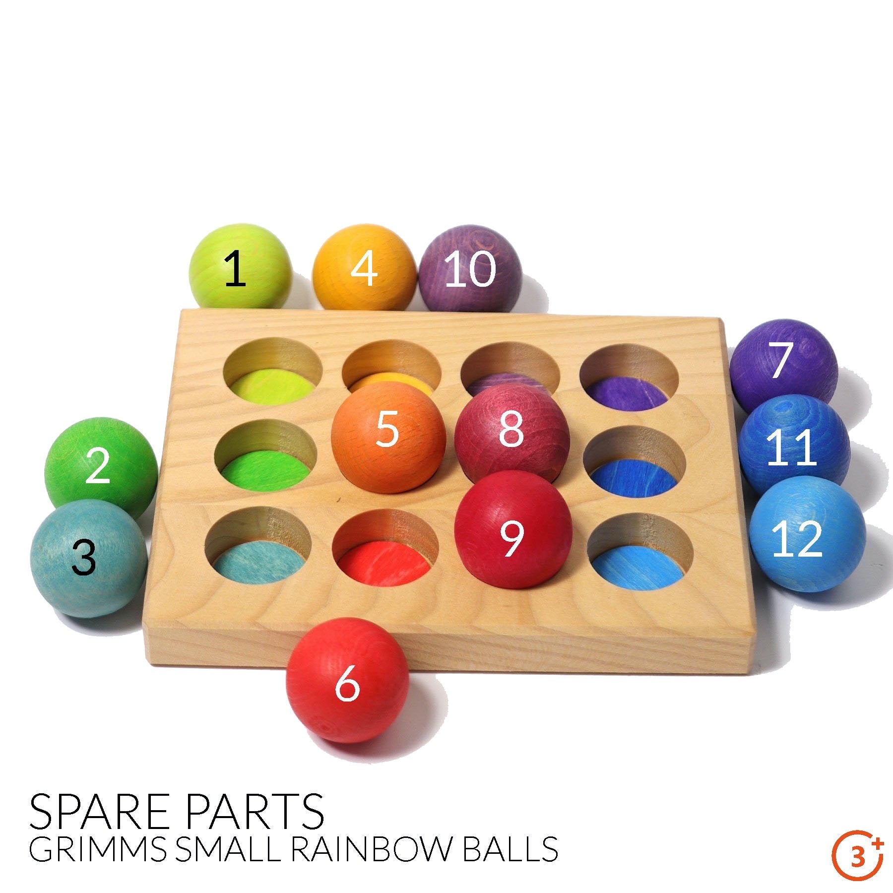 Spare Parts - Small Rainbow Balls (Ages 3+)-Grimms-Modern Rascals