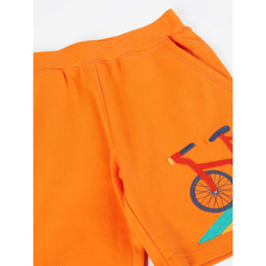Spark Orange/Bike Birch Shorts-Frugi-Modern Rascals