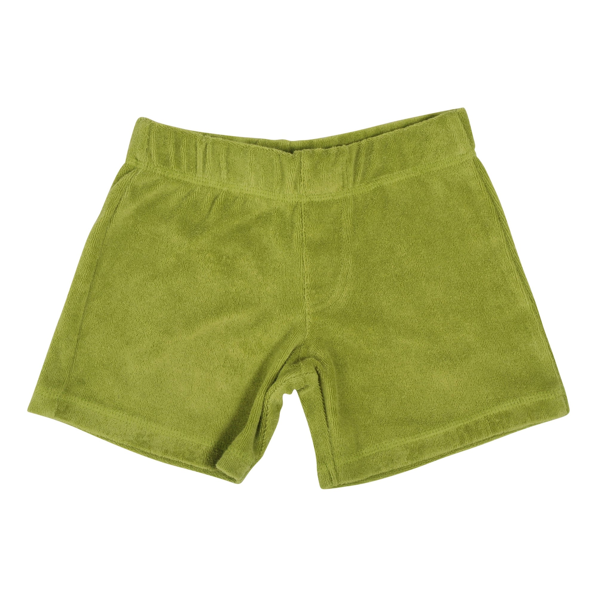 Spinach Green Terry Shorts - 2 Left Size 10-12 years-Duns Sweden-Modern Rascals