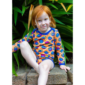 Spots Orange Long Sleeve Onesie - 2 Left Size 12-18 & 18-24 months-Coddi and Womple-Modern Rascals