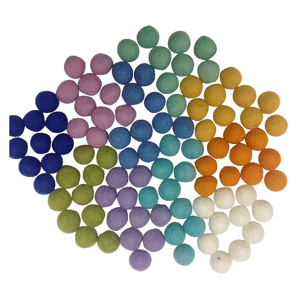 Spring Felt Balls - 100 pieces (2.5cm)-Papoose-Modern Rascals