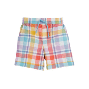 Springtime Check Archie Slub Shorts-Frugi-Modern Rascals