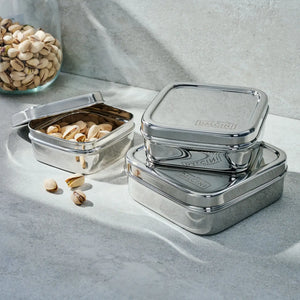 Square Trio | Set of 3 Durable Containers-Dalcini Stainless-Modern Rascals
