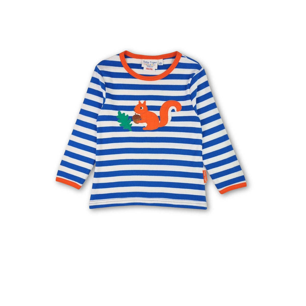Squirrel Applique Long Sleeve Shirt-Toby Tiger-Modern Rascals