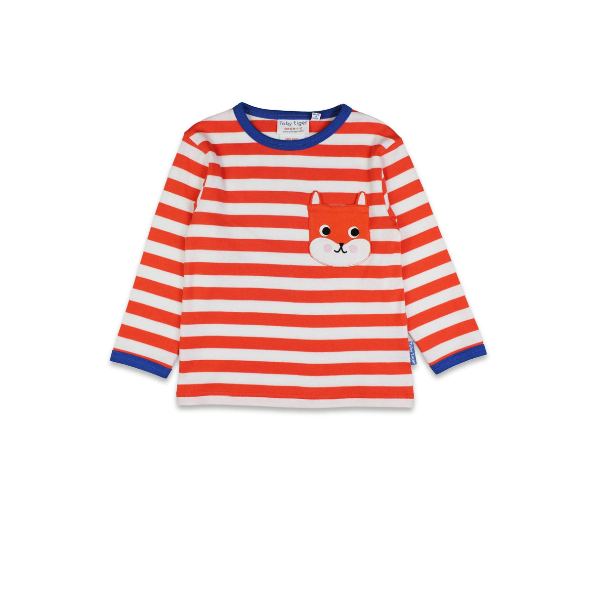 Squirrel Pocket Applique Long Sleeve Shirt-Toby Tiger-Modern Rascals