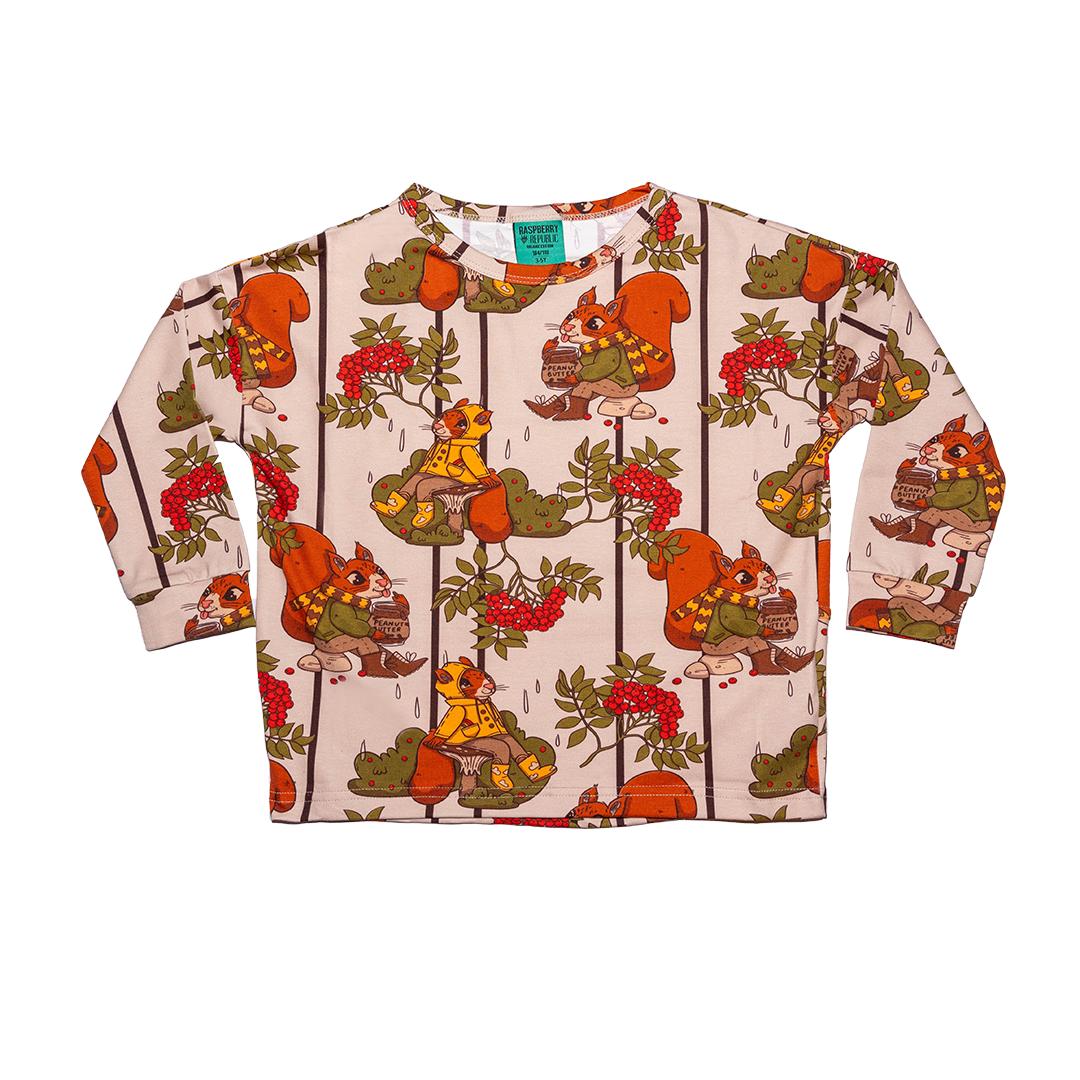 Squirrel Snack Long Sleeve Shirt-Raspberry Republic-Modern Rascals
