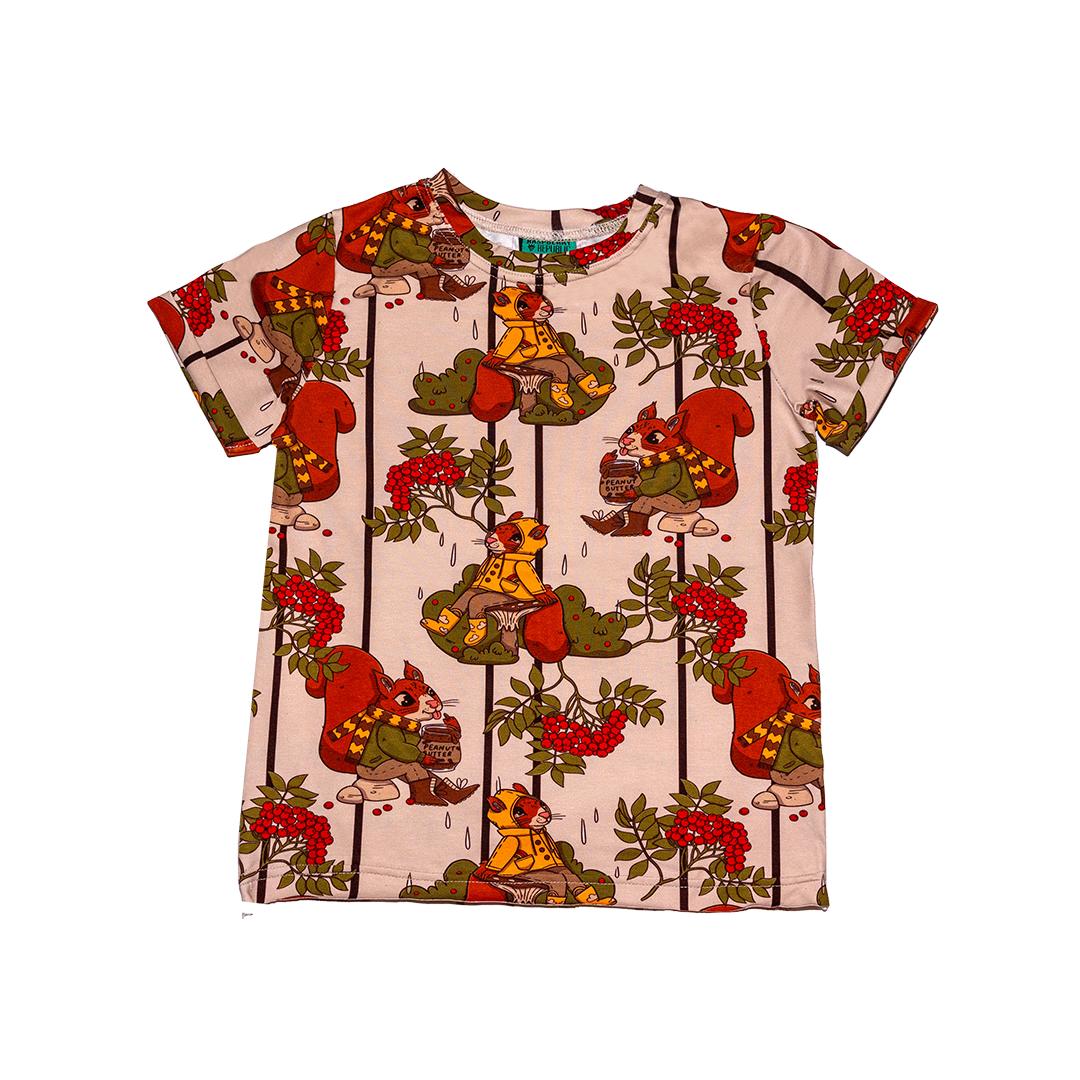 Squirrel Snack Short Sleeve Shirt-Raspberry Republic-Modern Rascals