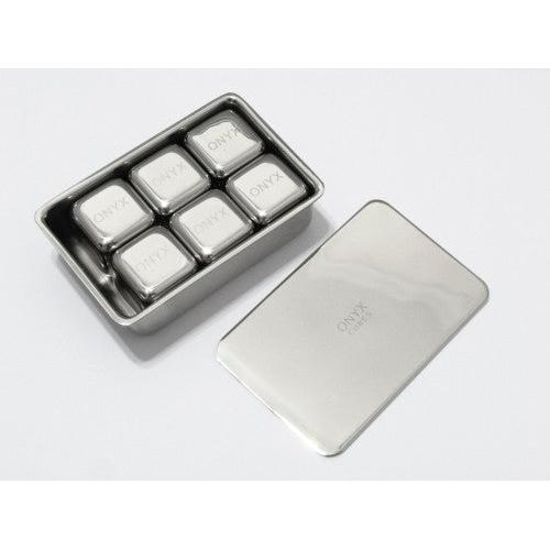 Stainless Steel Ice Cubes - 6 Pack-Onyx-Modern Rascals