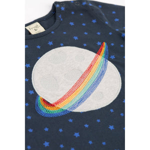 Starry Night/Planet Tully Applique Top - 2 Left Size 2-3 & 4-5 years-Frugi-Modern Rascals