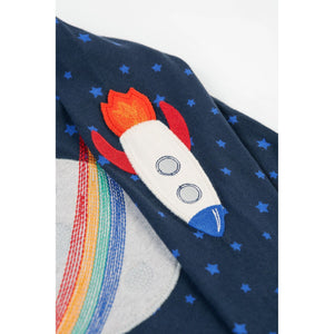 Starry Night/Planet Tully Applique Top - 2 Left Size 2-3 & 4-5 years-Frugi-Modern Rascals