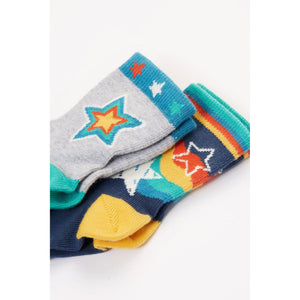 Stars Rock My Socks -2 Pack - 1 Left Size 2-4 years-Frugi-Modern Rascals