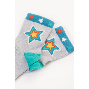 Stars Rock My Socks -2 Pack - 1 Left Size 2-4 years-Frugi-Modern Rascals