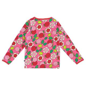 Strawberries Long Sleeve Shirt in Pink-Smafolk-Modern Rascals