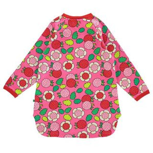 Strawberries Long Sleeve Sweatshirt Dress - 1 Left Size 4-5 years-Smafolk-Modern Rascals