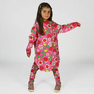 Strawberries Long Sleeve Sweatshirt Dress - 1 Left Size 4-5 years-Smafolk-Modern Rascals