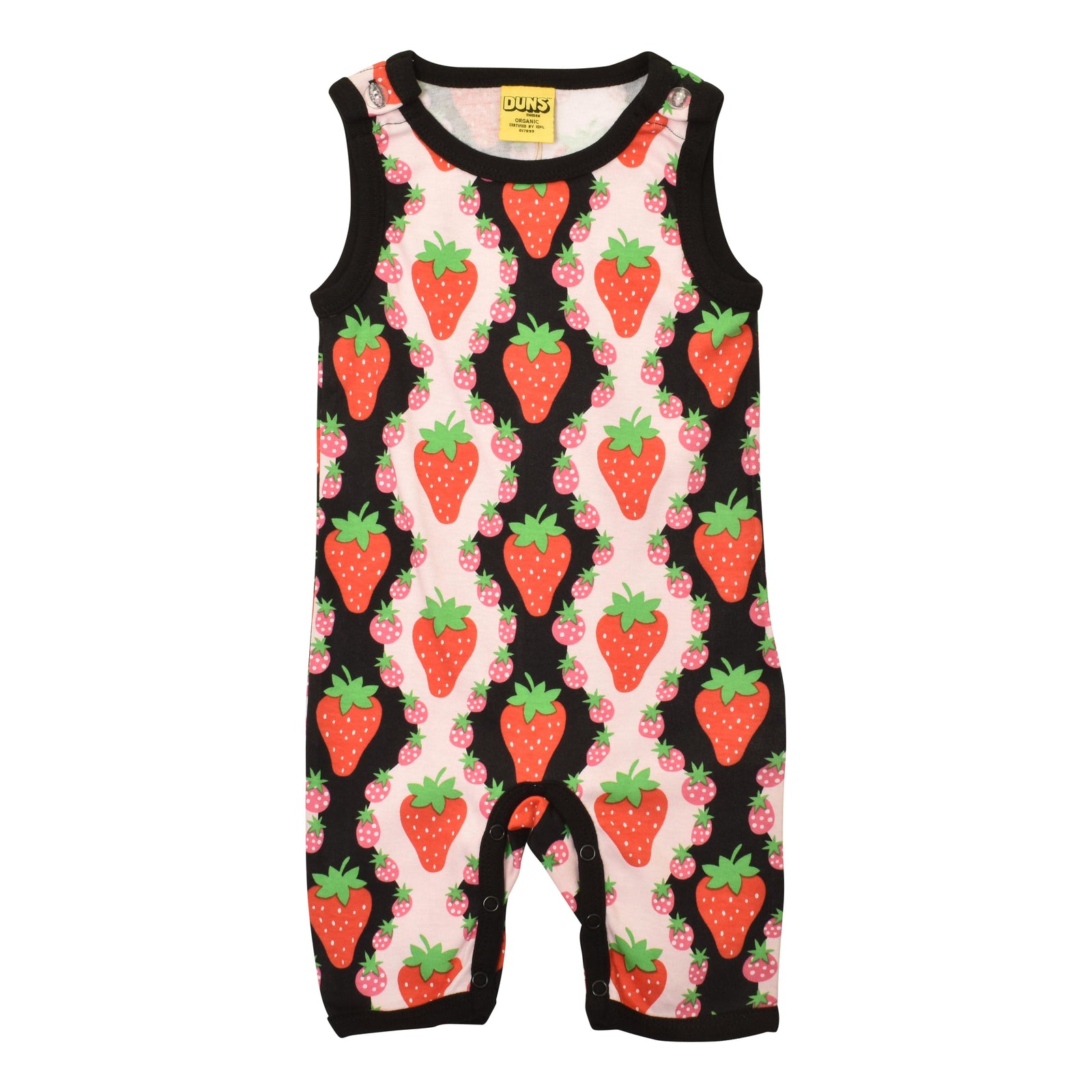 Strawberries - Pink Summer Dungarees / Playsuit-Duns Sweden-Modern Rascals