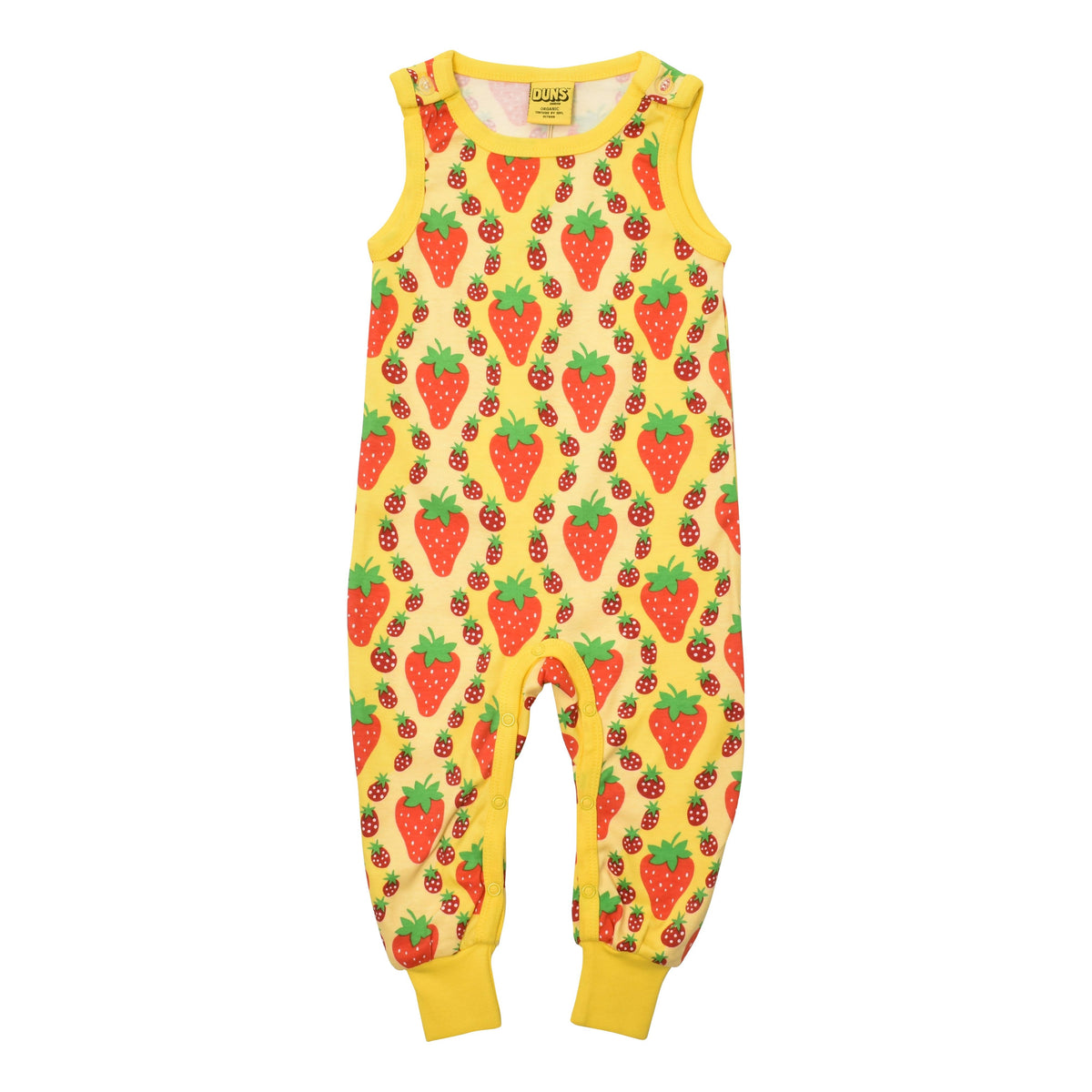 Strawberries - Yellow Dungarees - 2 Left Size 4-6 months-Duns Sweden-Modern Rascals
