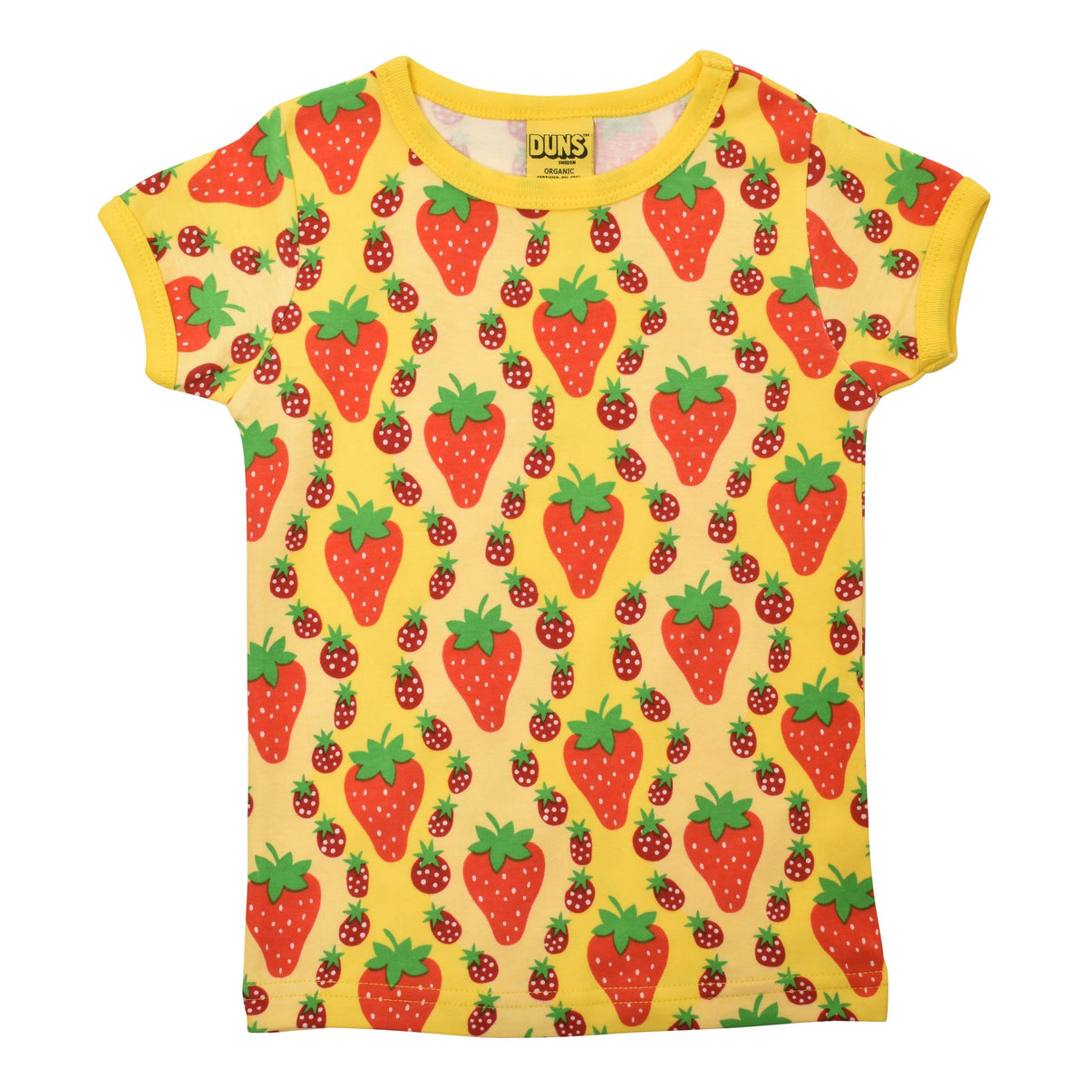Strawberries - Yellow Short Sleeve Shirt-Duns Sweden-Modern Rascals