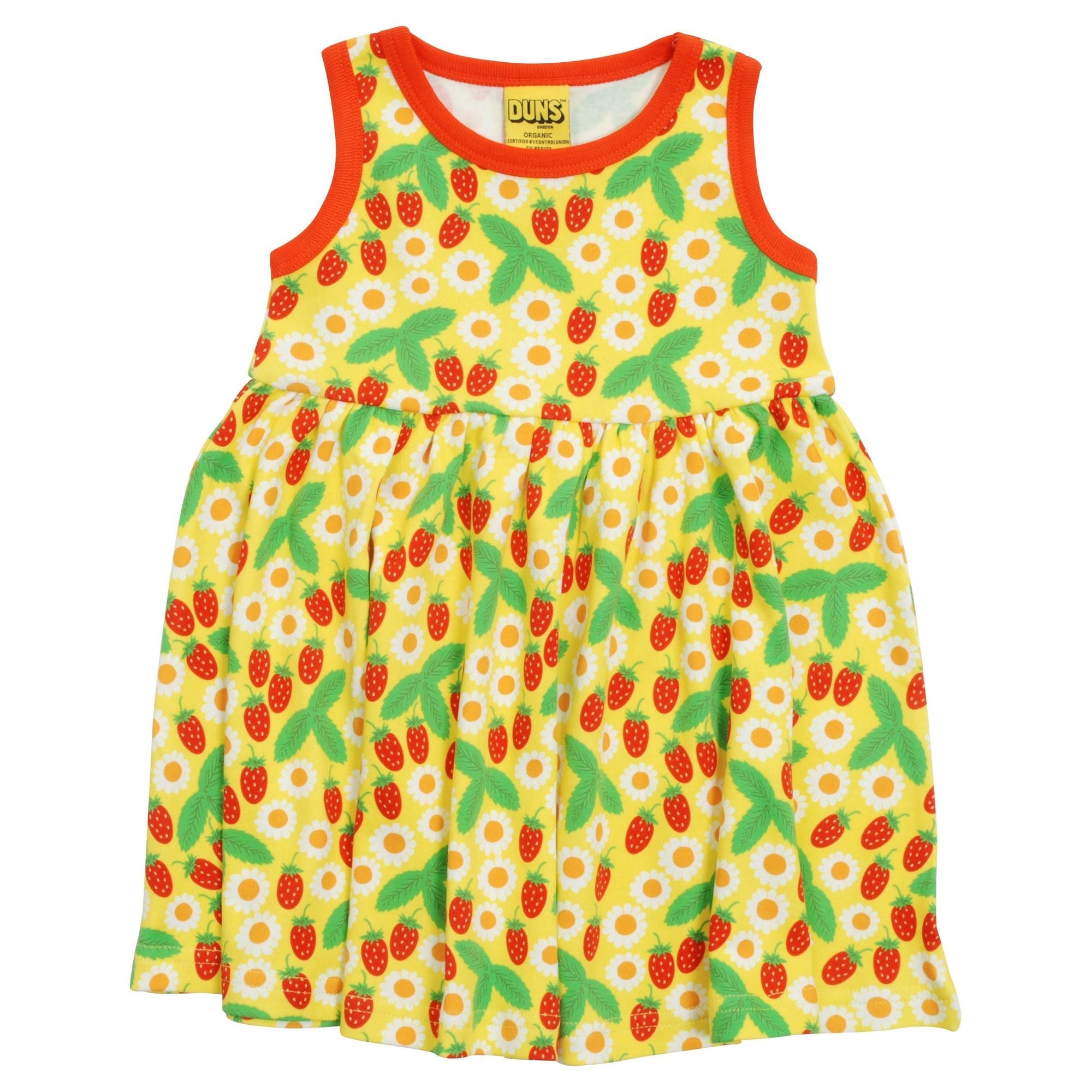 Strawberry - Buttercup Sleeveless Dress With Gathered Skirt - 2 Left Size 9-10 & 12-13 years-Duns Sweden-Modern Rascals