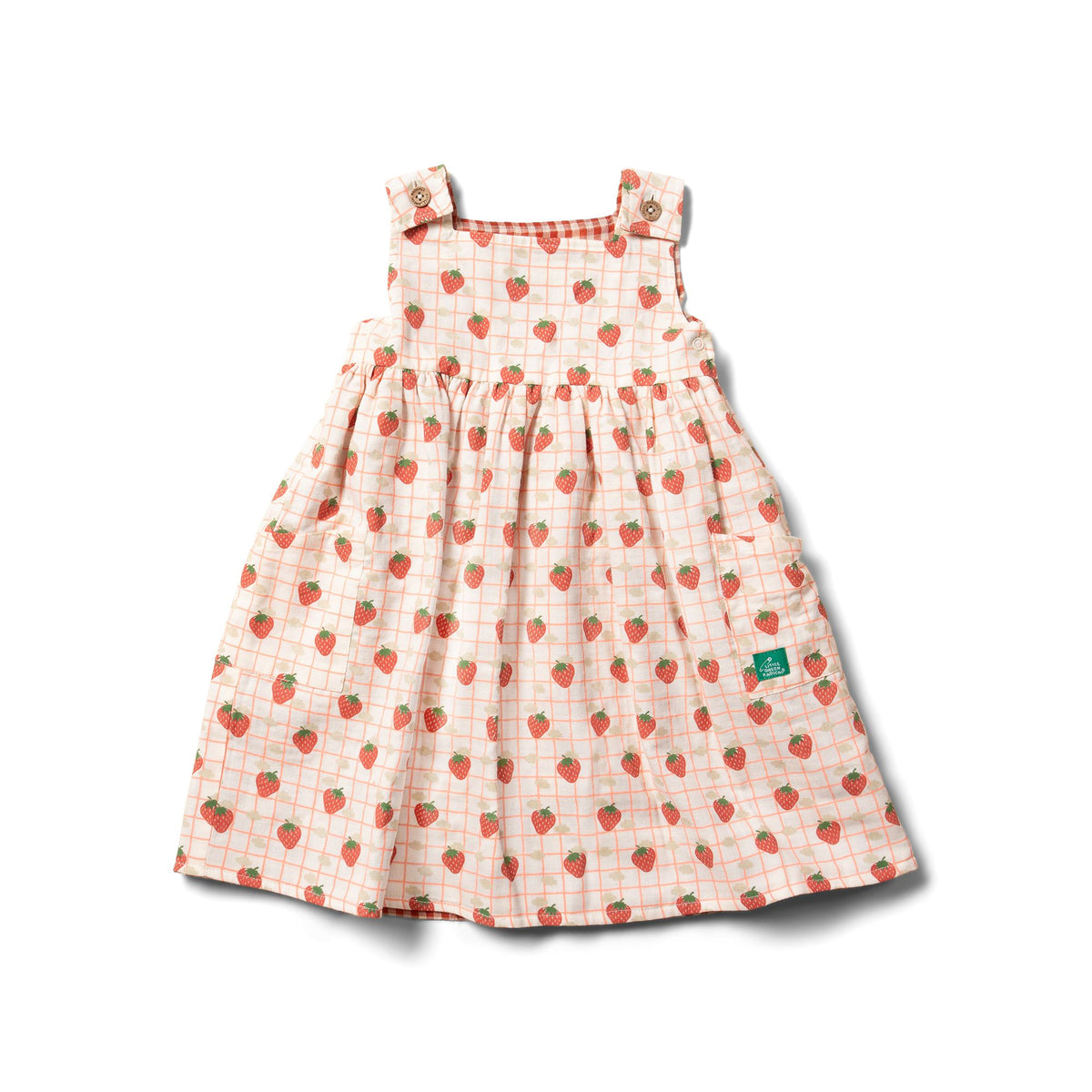 Strawberry Days Reversible Pinny Dress - 2 Left Size 5-6 & 6-7 years-Little Green Radicals-Modern Rascals