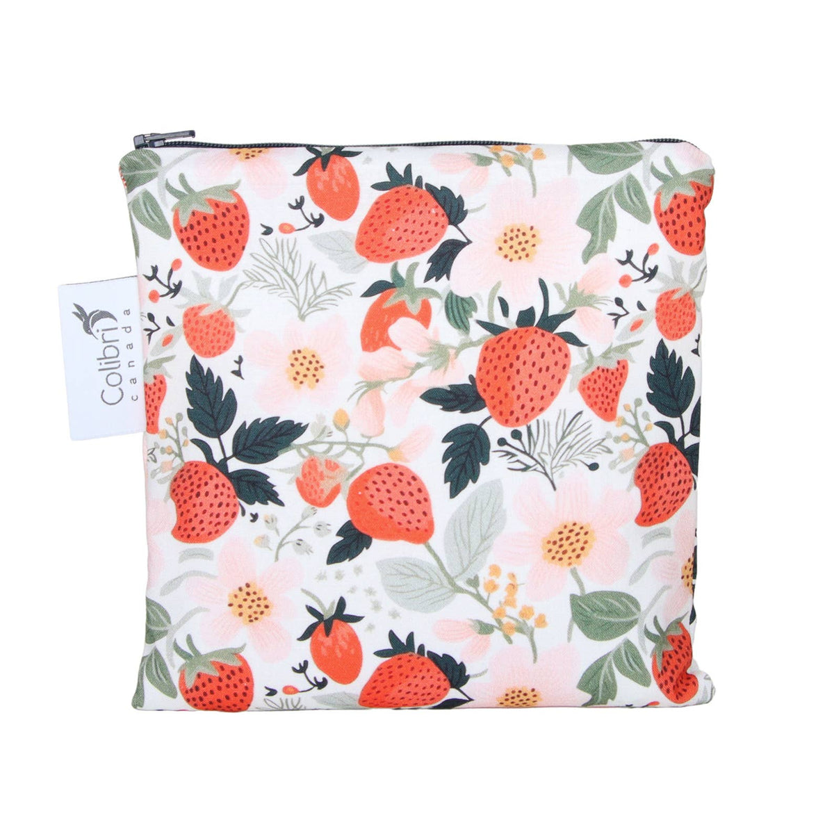 Strawberry Patch Reusable Snack Bag - Large-Colibri-Modern Rascals