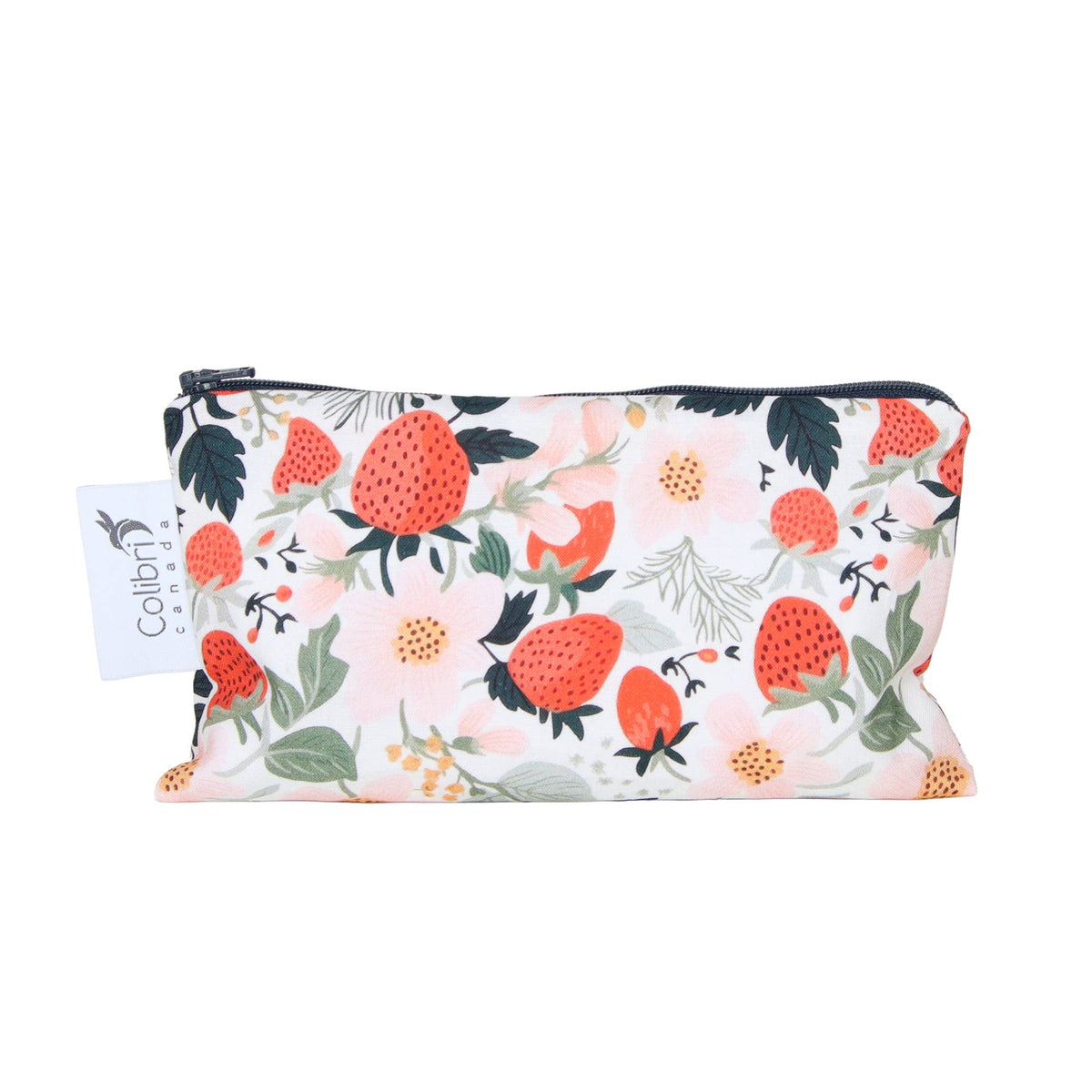 Strawberry Patch Reusable Snack Bag - Medium-Colibri-Modern Rascals
