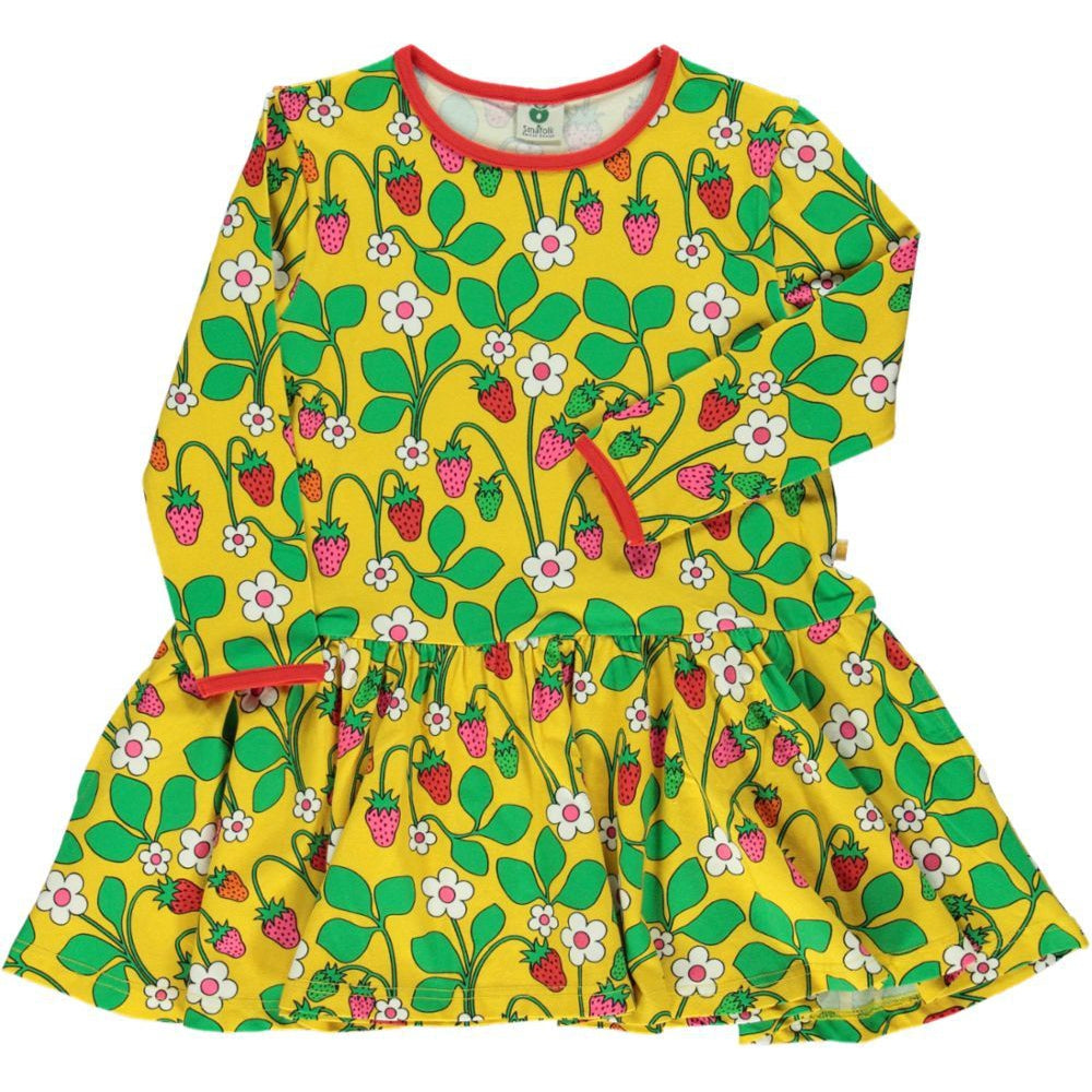 Strawberry Yellow Long Sleeve Dress - 2 Left Size 4-5 & 9-10 years-Smafolk-Modern Rascals