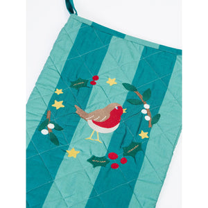 Stripe/Robin Wreath Festive Stocking-Frugi-Modern Rascals