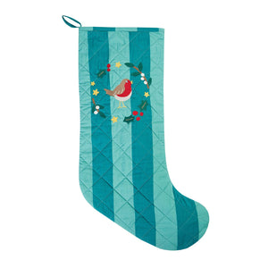 Stripe/Robin Wreath Festive Stocking-Frugi-Modern Rascals