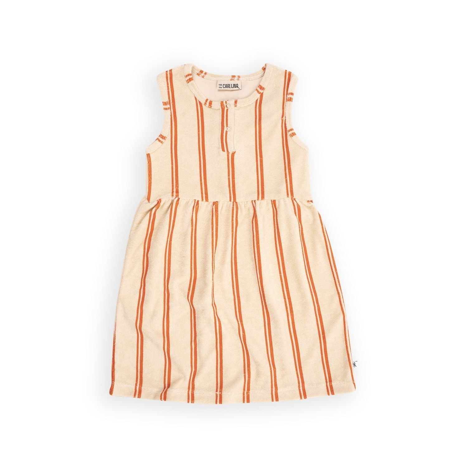 Stripes - Flame Terry Tanktop Dress - 1 Left Size 2-4 years-CARLIJNQ-Modern Rascals