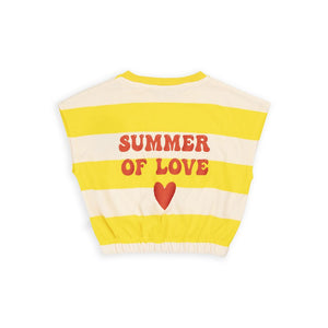 Stripes Yellow Balloon Top With Embroidery-CARLIJNQ-Modern Rascals