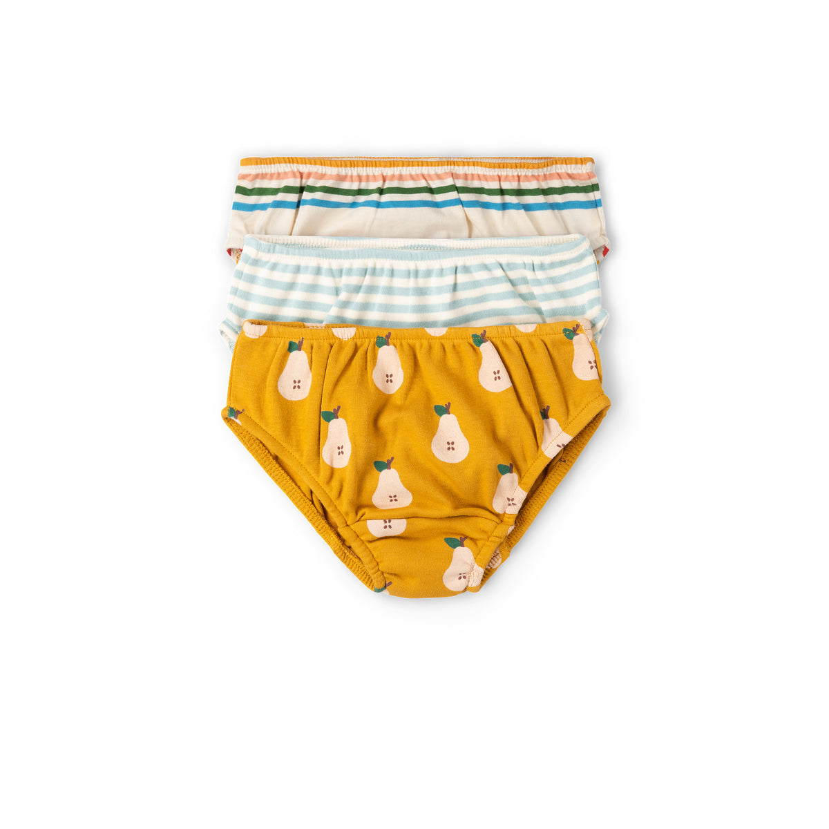 Summer Pears Organic Underwear Set - 3 Pack - 2 Left Size 6-7 & 7-8 years-Little Green Radicals-Modern Rascals