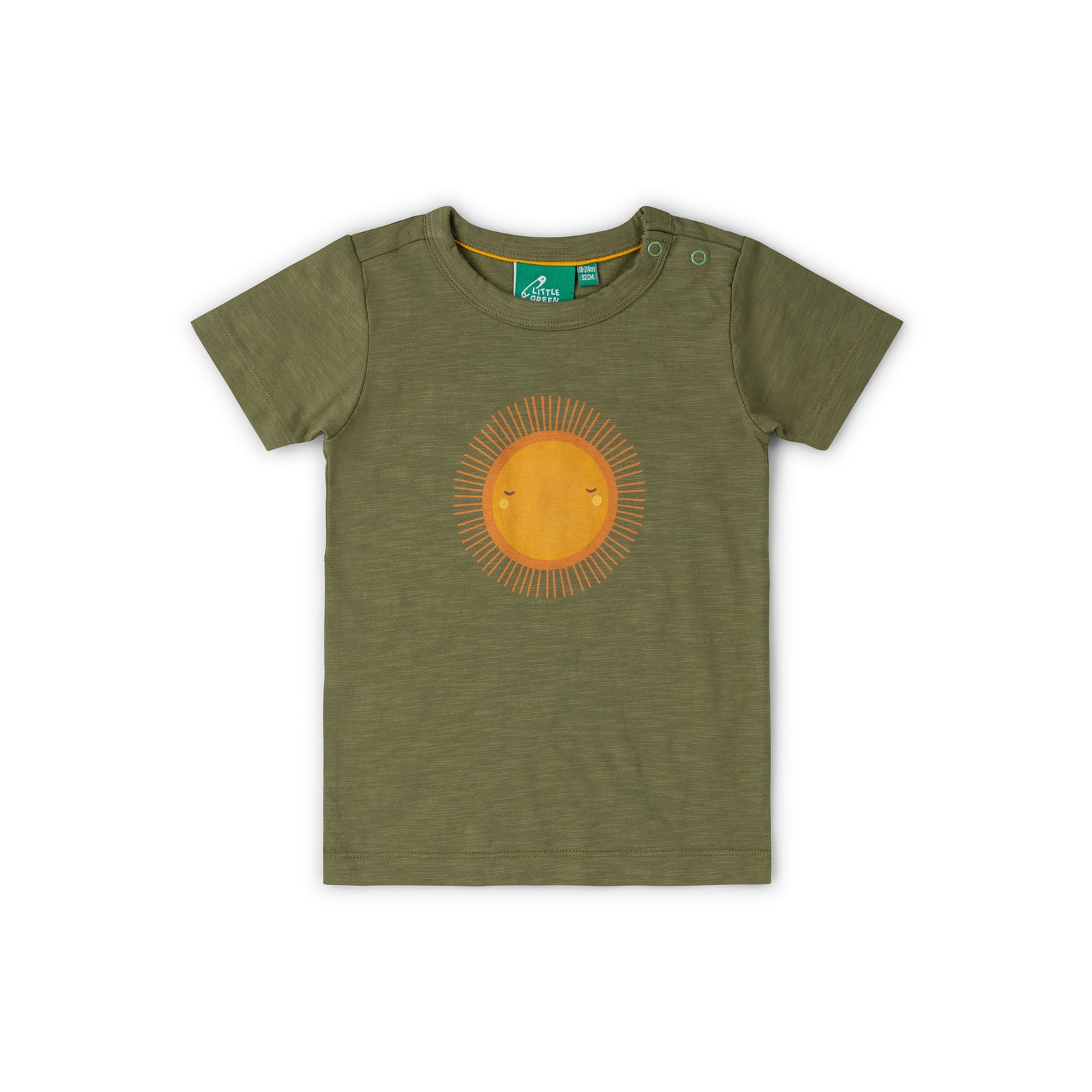 Summer Rays Short Sleeve Popper T-Shirt - 1 Left Size 2-3 years-Little Green Radicals-Modern Rascals