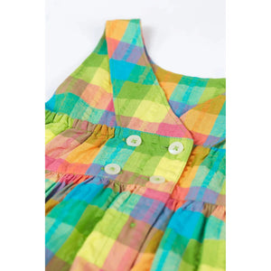 Summertime Check Arya Summer Dress - 1 Left Size 3-4 years-Frugi-Modern Rascals