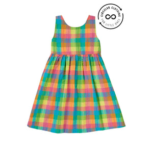 Summertime Check Arya Summer Dress - 1 Left Size 3-4 years-Frugi-Modern Rascals