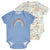 Sun Shower Short Sleeve Onesies - 2 Pack - 1 Left Size 6-12 months-Piccalilly-Modern Rascals